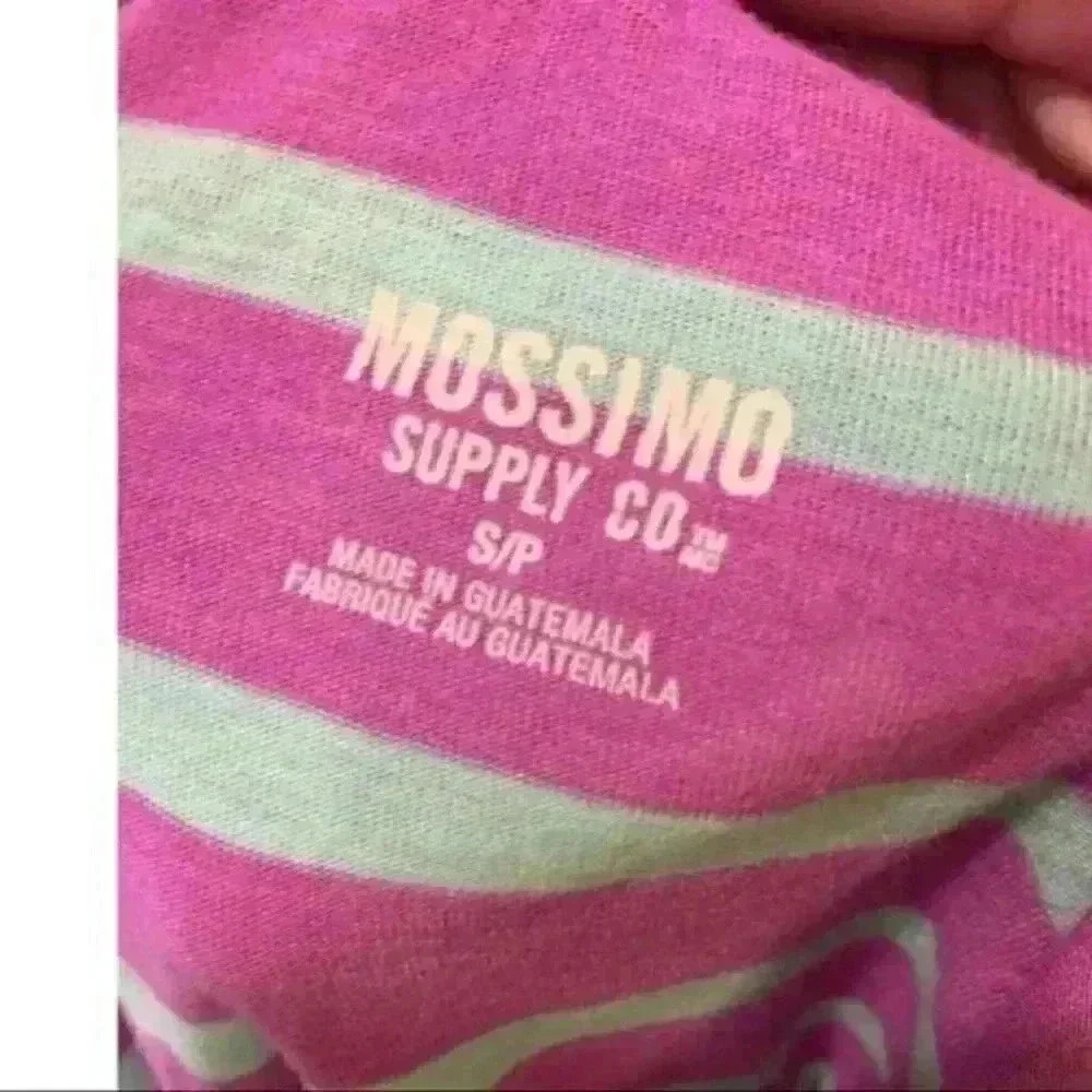 Mossimo Top Size SP Blue Purple Striped V-neck - Picture 7 of 7